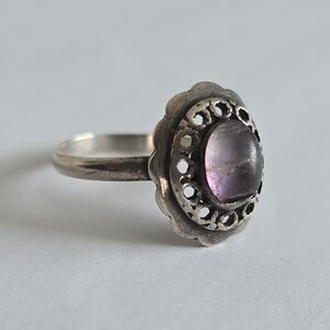 Antique sterling silver Amethyst ring